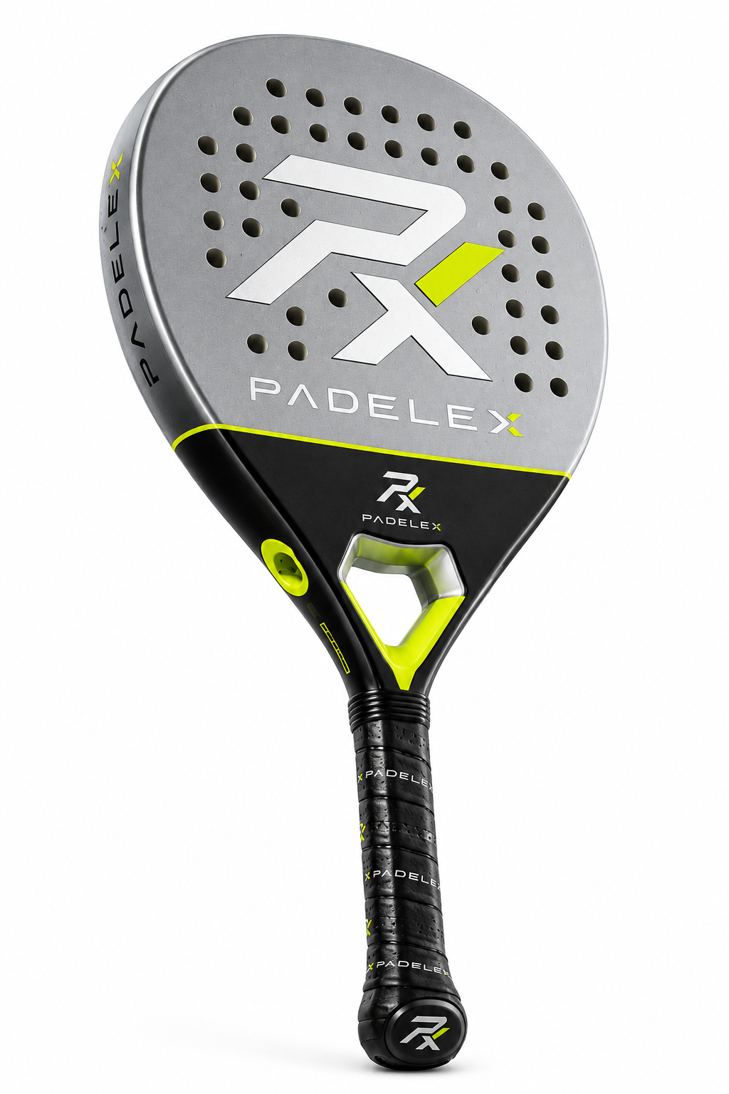 PADELEX PX Premium Carbon Padel Racket – Lightweight Power & Precision Paddle (Silver/Black/Neon Green)