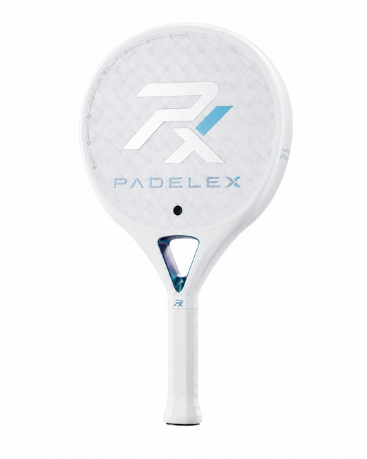 PADELEX PX Pure Control Padel Racket – Ultra-Light Precision Performance Paddle (White/Ice Blue)