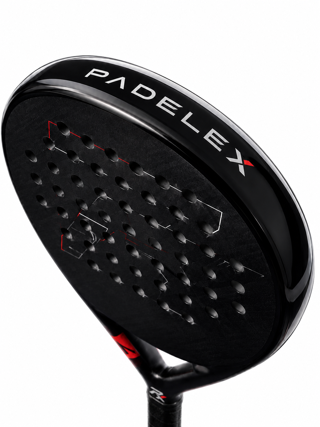 PADELEX PX Stealth Pro Padel Racket – Premium All-Black Performance Paddle (Black/Red Edition)