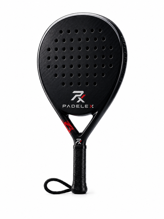 PADELEX PX Stealth Pro Padel Racket – Premium All-Black Performance Paddle (Black/Red Edition)
