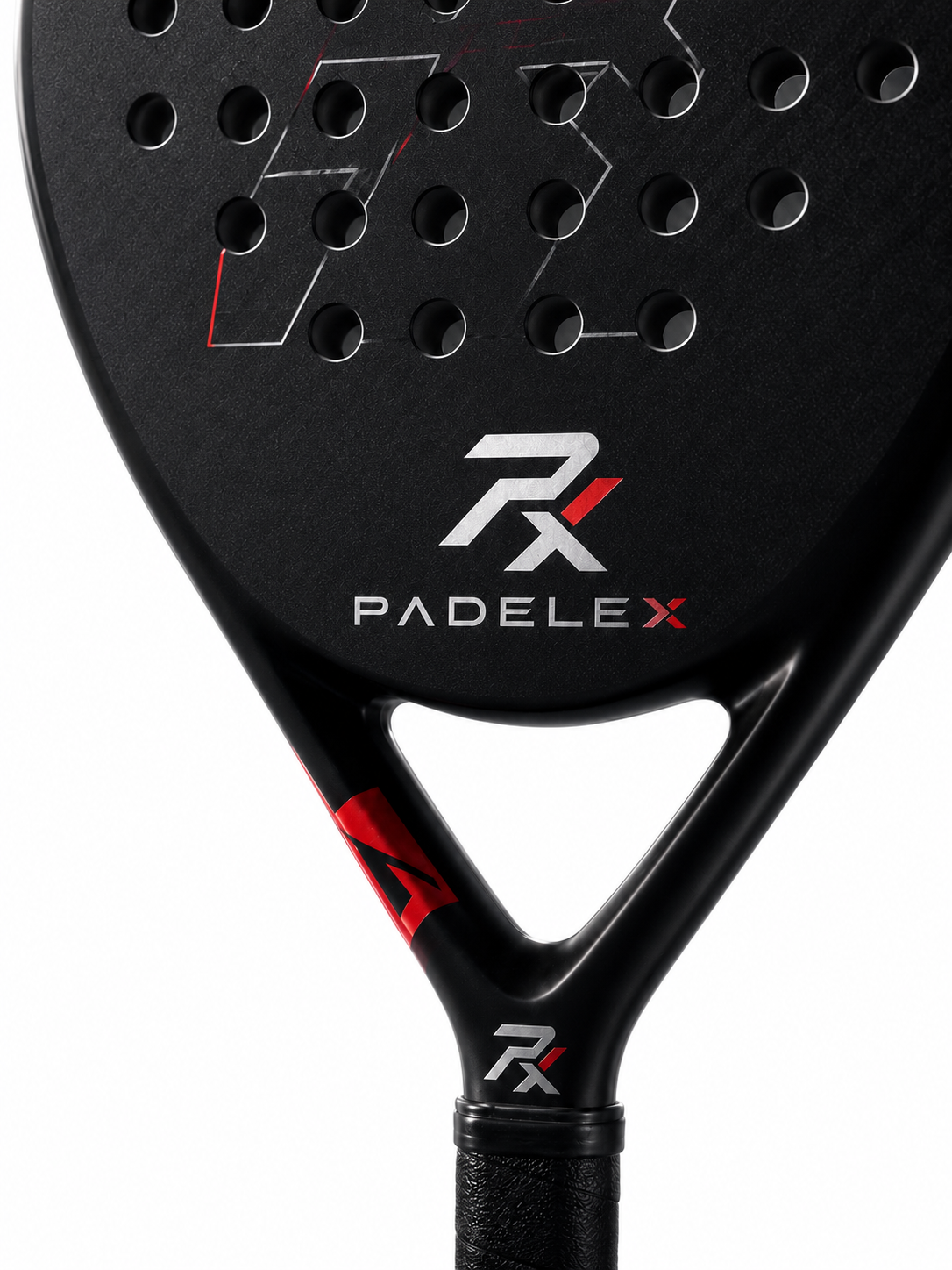 PADELEX PX Stealth Pro Padel Racket – Premium All-Black Performance Paddle (Black/Red Edition)