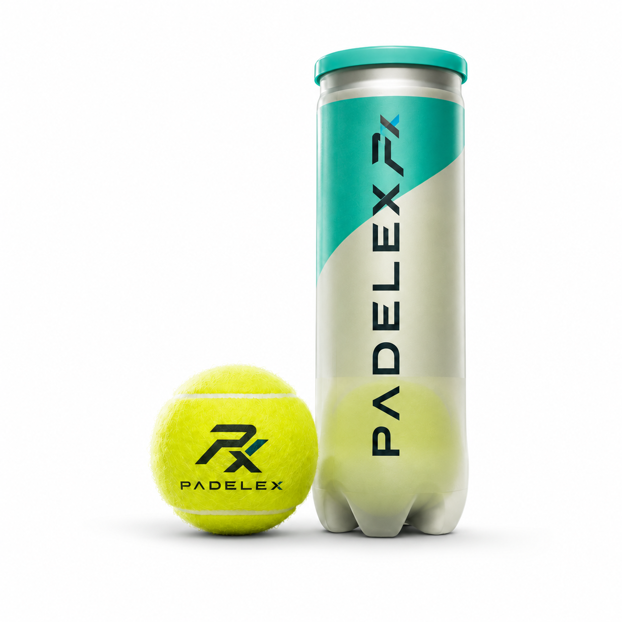 PADELEX Championship Padel Balls – Premium Pressurized 3-Ball Can (Teal Edition)