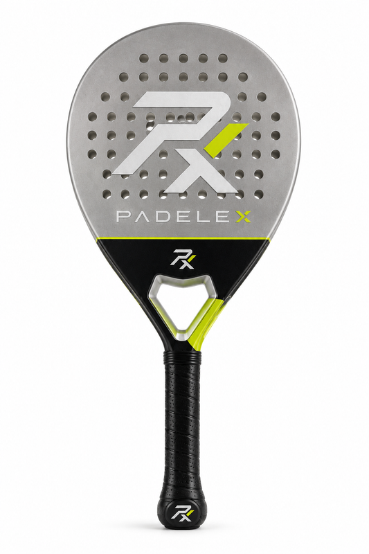 PADELEX PX Premium Carbon Padel Racket – Lightweight Power & Precision Paddle (Silver/Black/Neon Green)