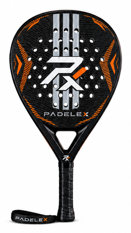 PADELEX PX Carbon Power Padel Racket – Advanced Performance Carbon Fiber Paddle (Black/Orange)